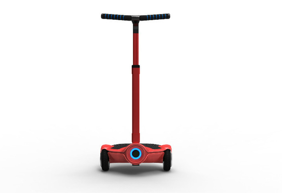 Red 2 Wheel Stand Up Electric Scooter Skateboard With Operating Handle
