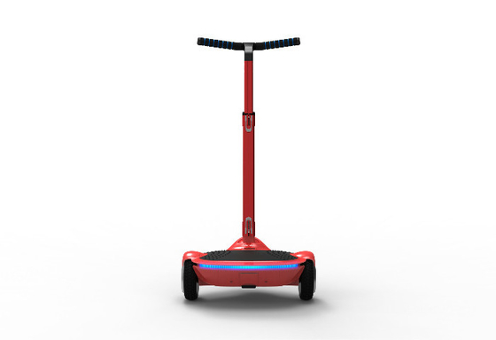 Red 2 Wheel Stand Up Electric Scooter Skateboard With Operating Handle