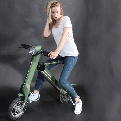 Aluminum Alloy Frame Foldable Electric Scooter , 12 Inch Folding Electric Scooter With Seat